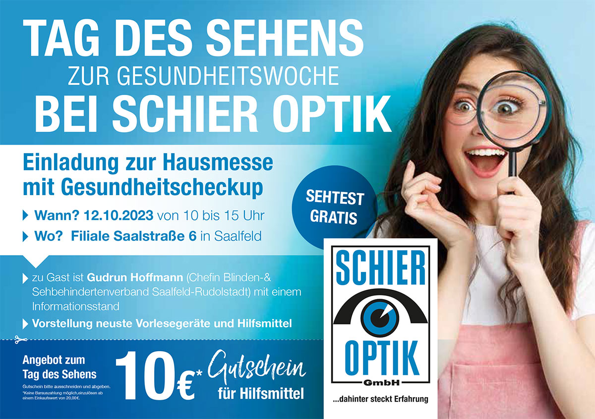 Tag des Sehens- Schier Optik - Saalfeld